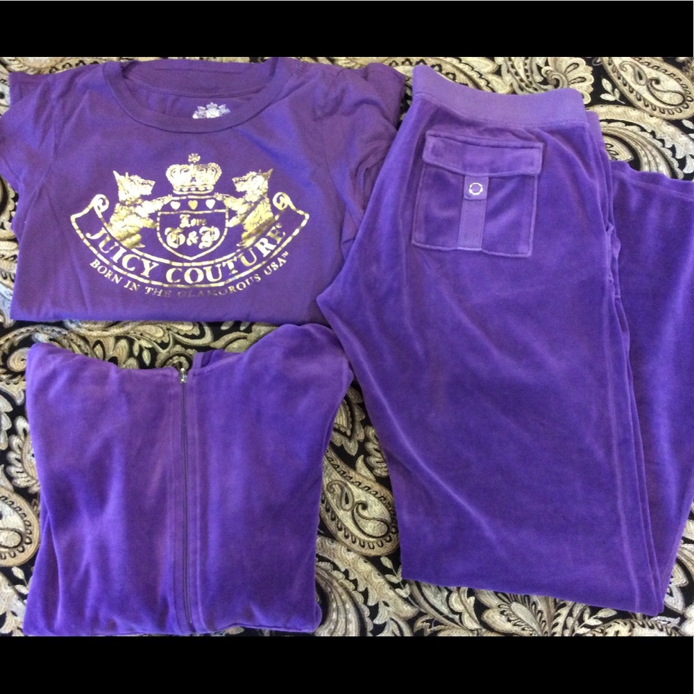 Juicy Couture Track Suit. 3 pieces-EUC!Size XL/L